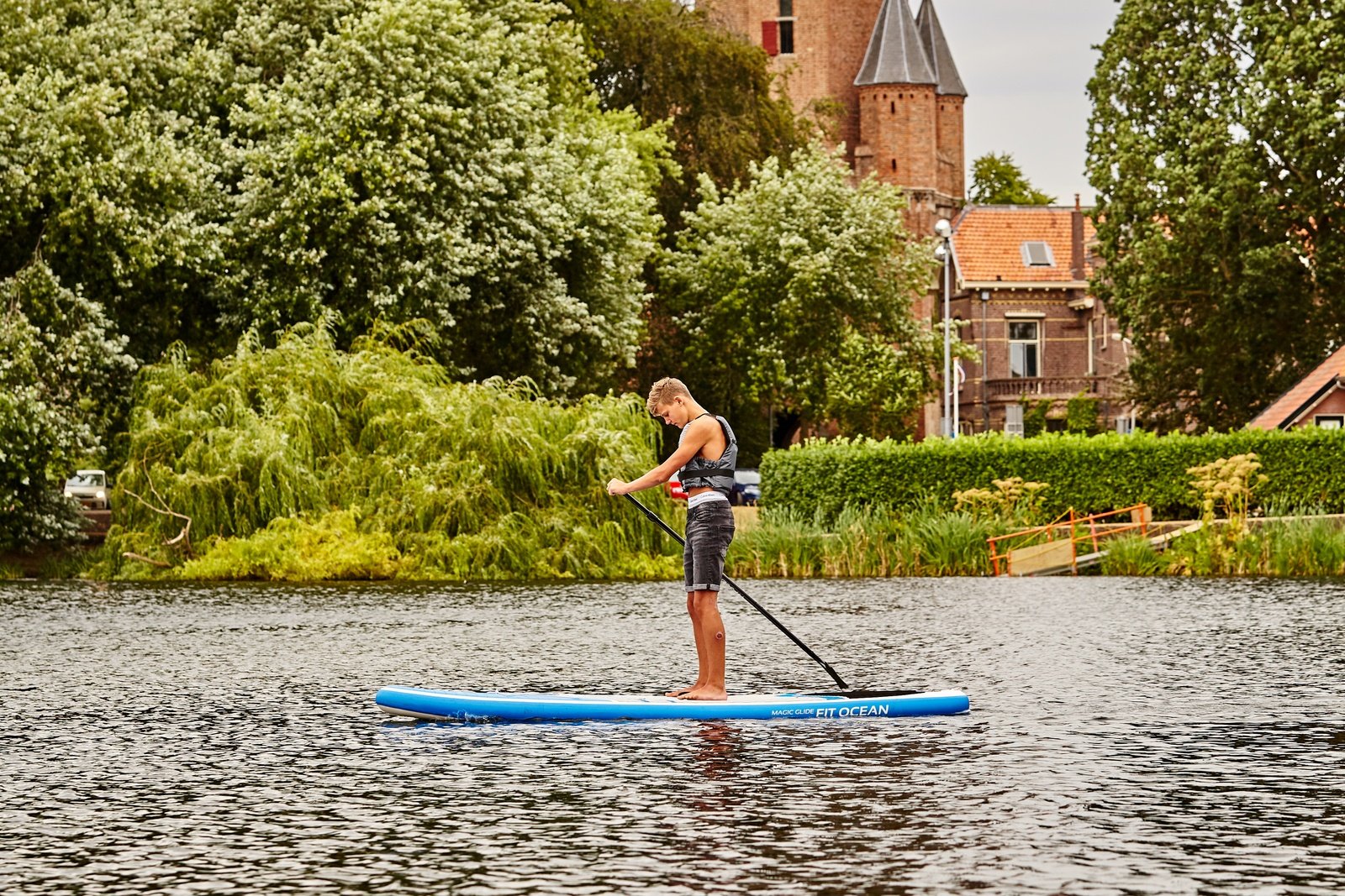 A boy supping in the water of the Hanseatic cities